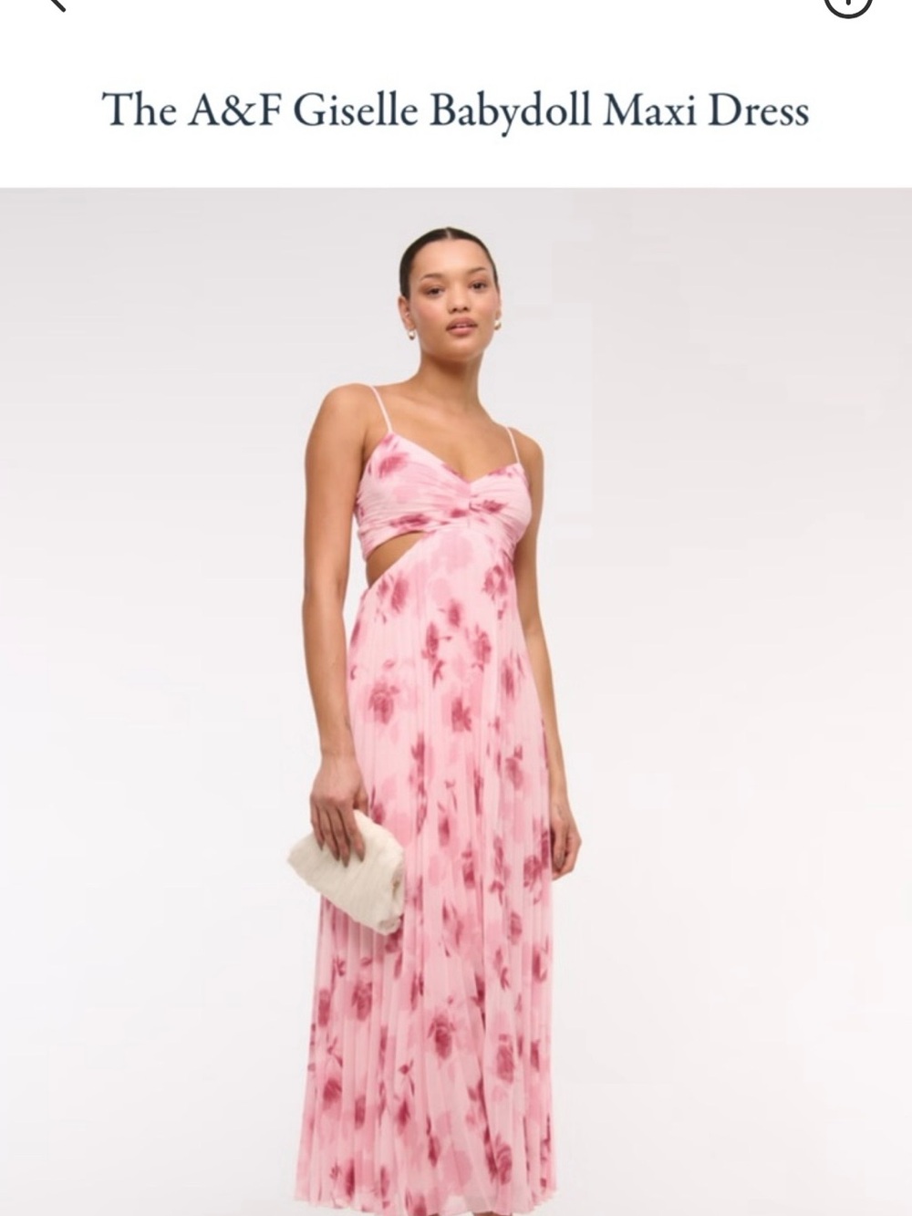 Abercrombie & Fitch Pink Floral Babydoll Maxi Dress NWT